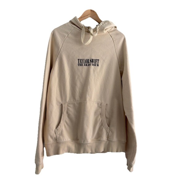Taylor Swift Tops - Taylor Swift The Eras Tour Official Merchandise Hoodie Cream Size Med Oversize